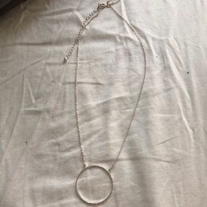 silver hoop necklace